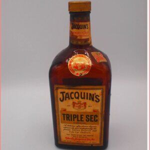 Antique, 4/5 qt, Amber, JACQUIN'S Triple Sec Bottle